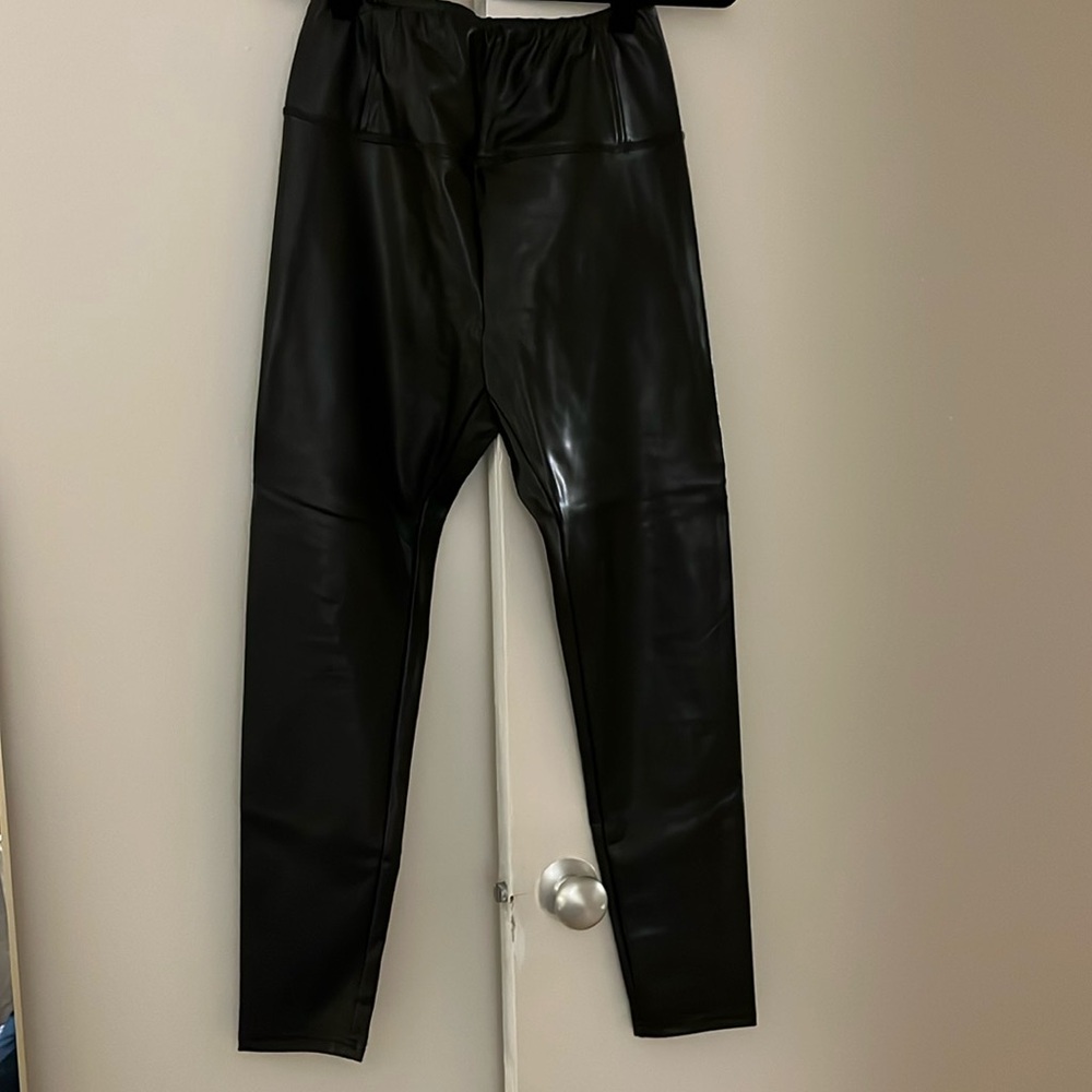 Lord & Taylor Design Lab Faux Leather Leggings Size Large